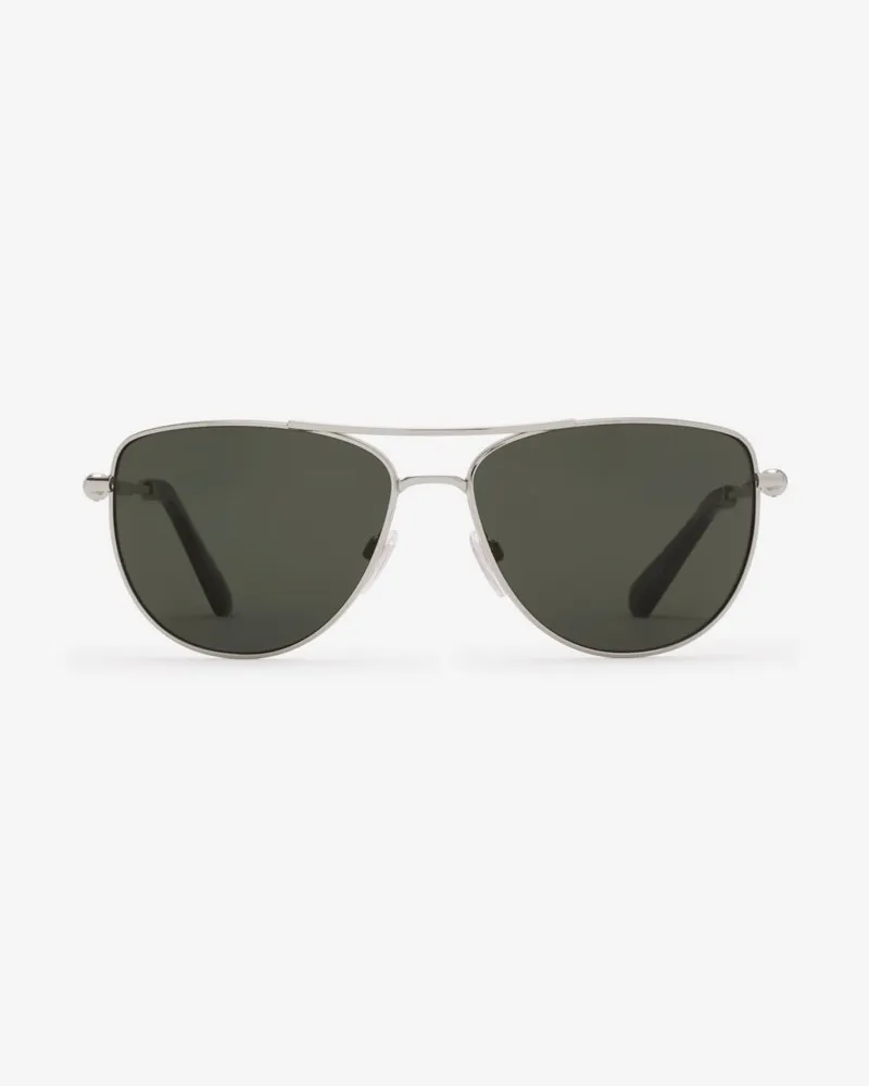 Burberry Sonnenbrille „Metal Logo“ mit eckiger Fassung Silber