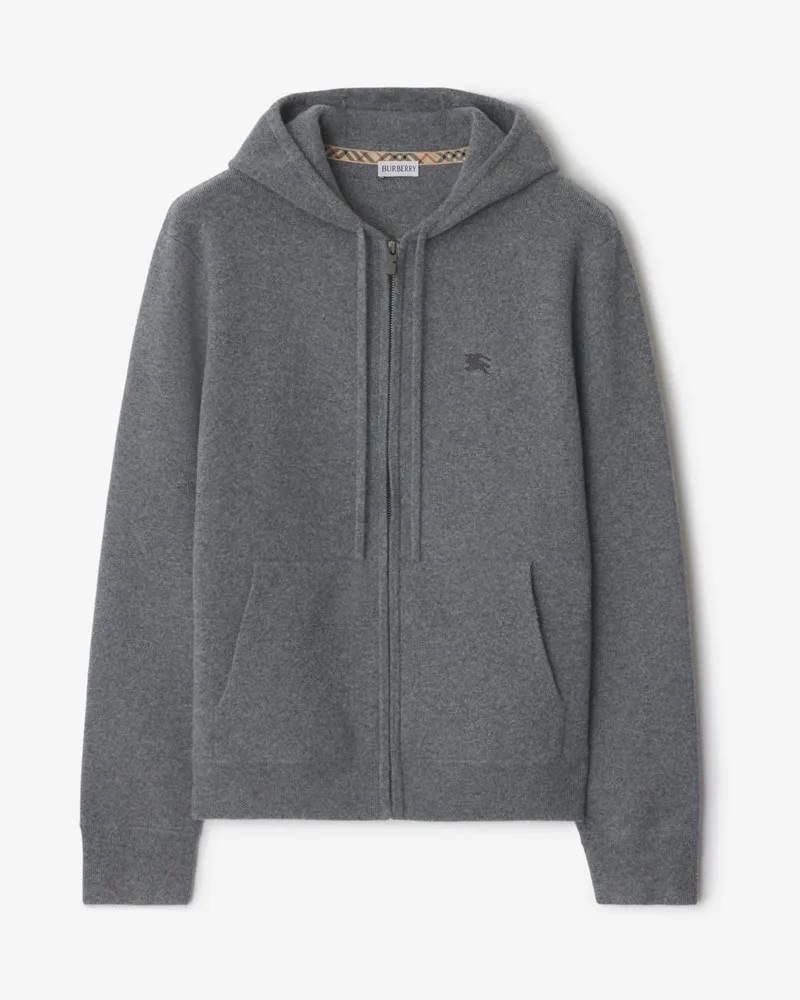 Burberry Kaschmirmisch-Kapuzenjacke Grey