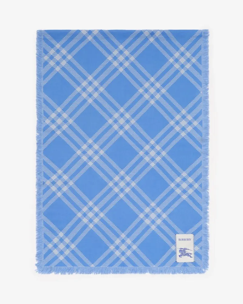 Burberry Wide Check Wool Silk Scarf Dive