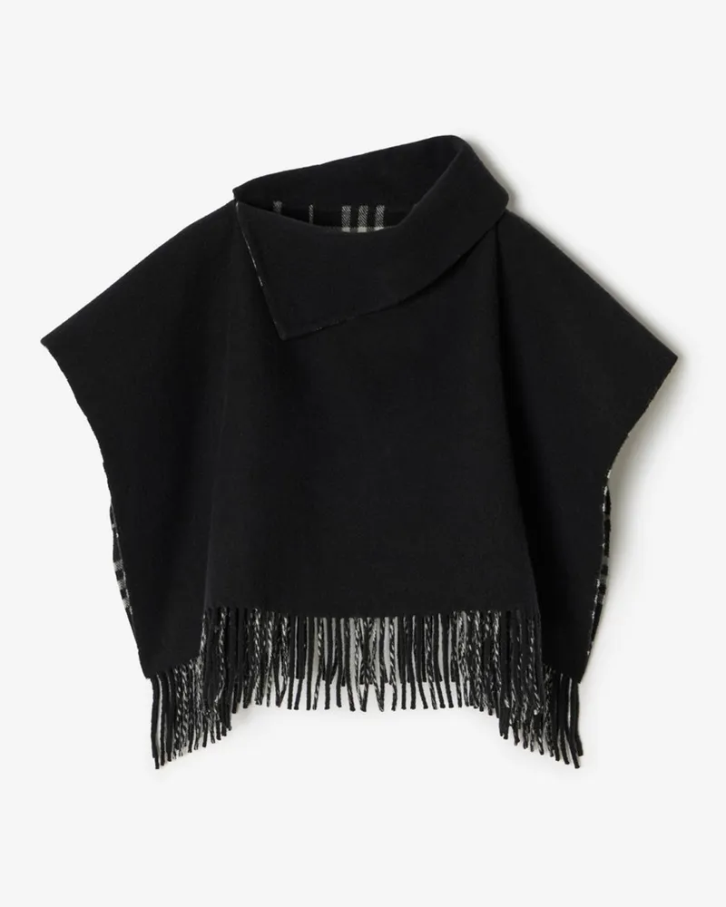 Burberry Kurzes Wollcape Black