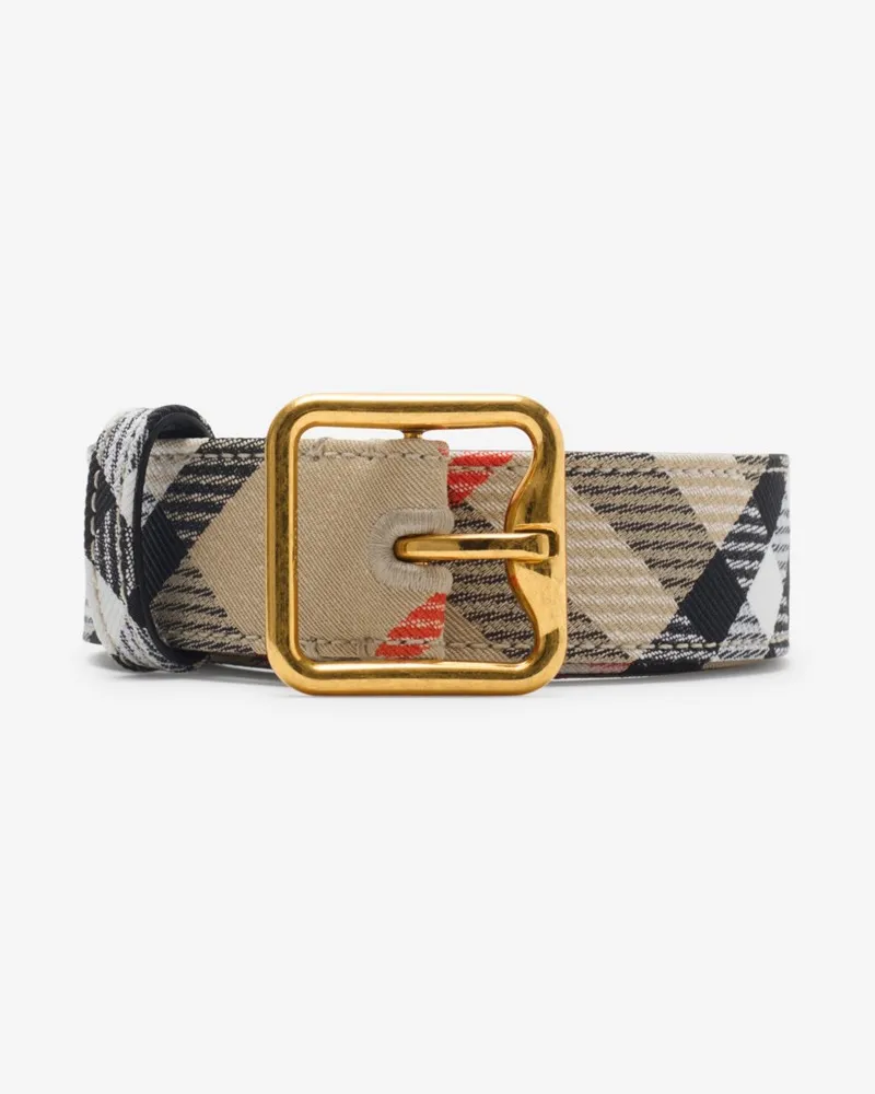 Burberry Gürtel „B Buckle“ in Check , Size Sand-beige