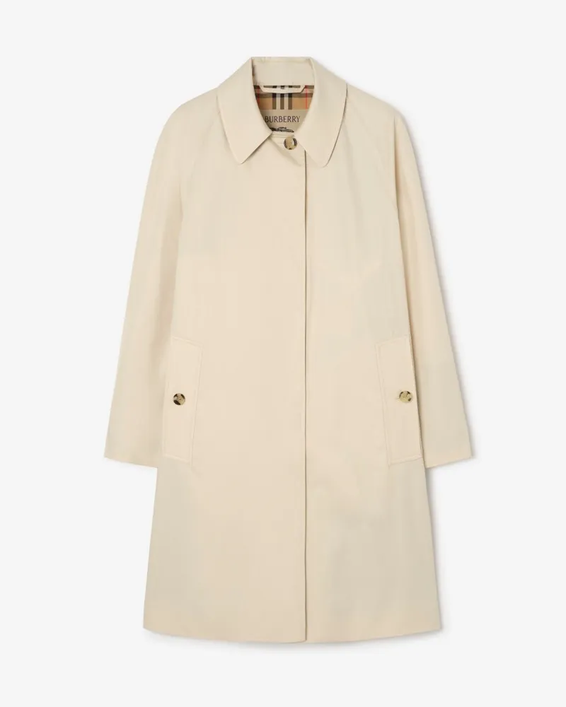 Burberry Mittellanger Car Coat „Camden“ aus Tropengabardine , Size Clam-beige