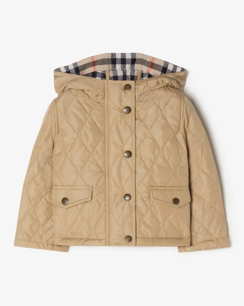 Burberry Gesteppter Nylonparka , Size Beige