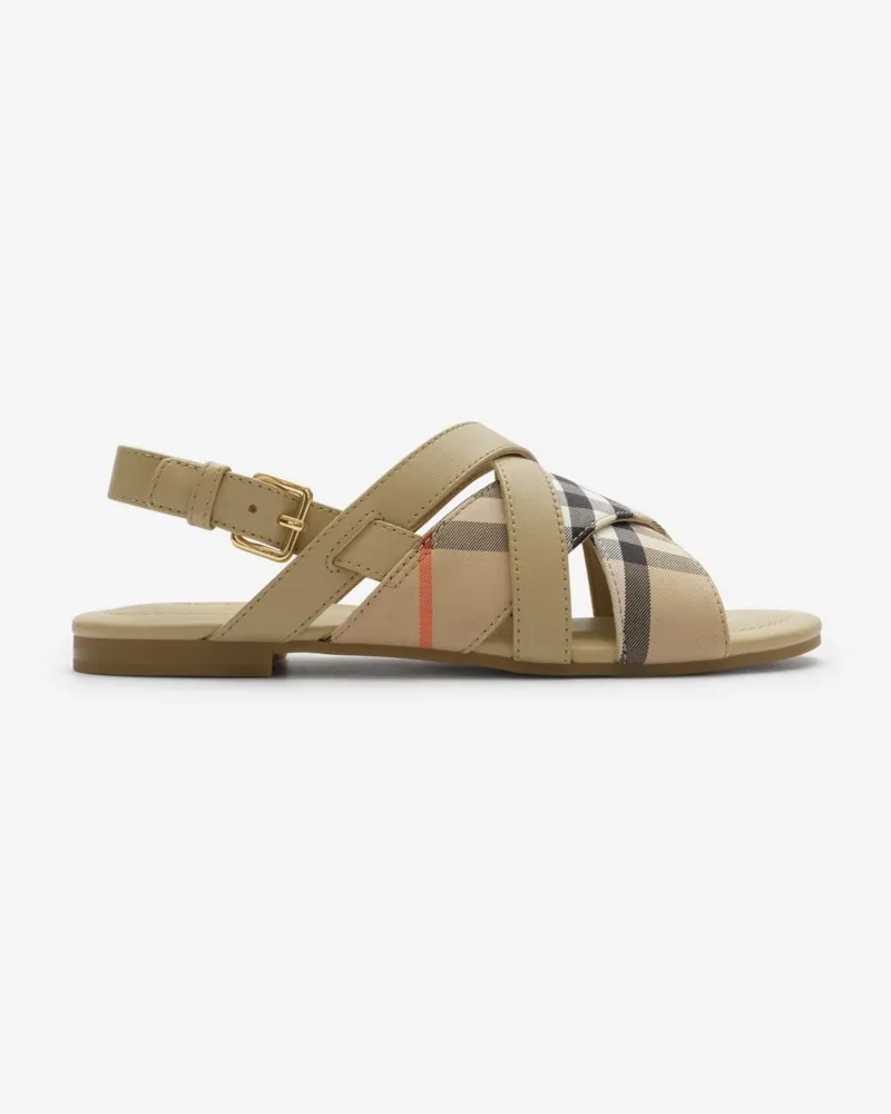 Burberry Sandalen in Check , Size Sand