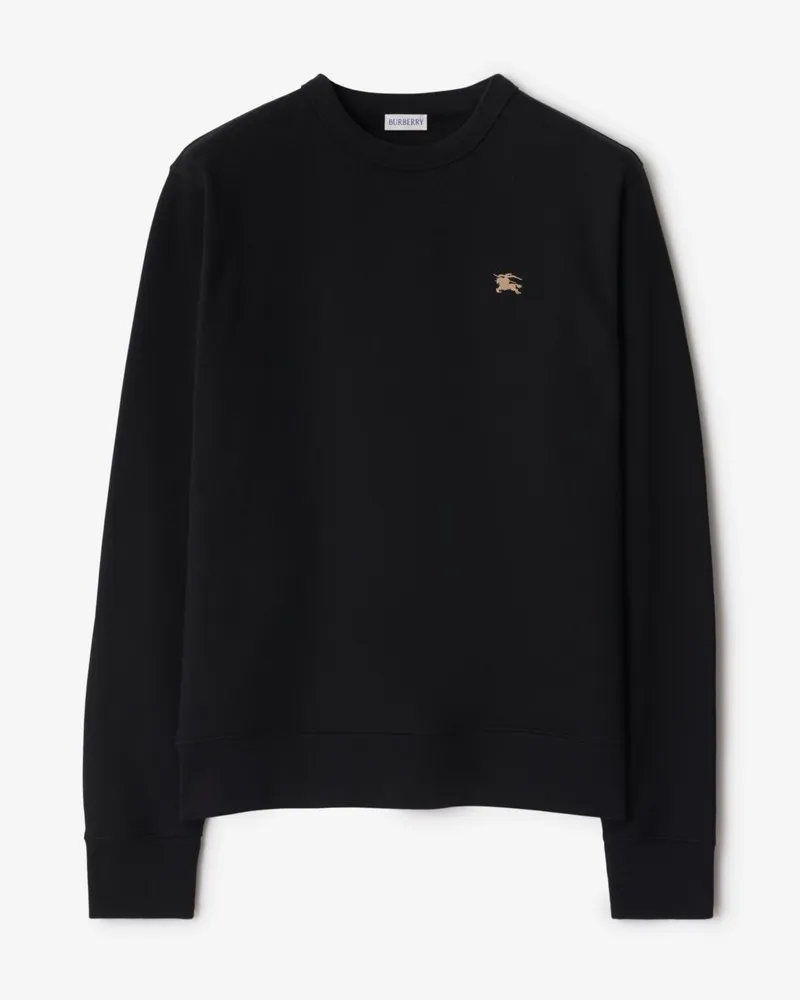 Burberry Baumwollsweatshirt mit Knight Stamp Schwarz