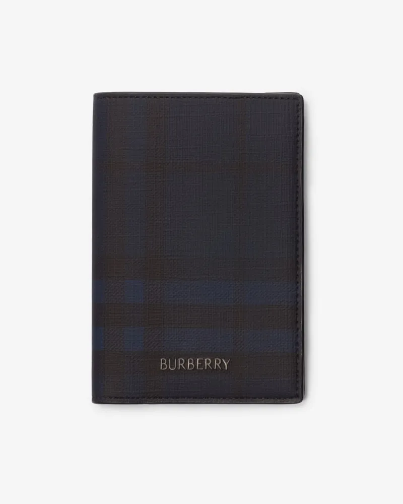 Burberry Passetui „City“ in Check Marineblau