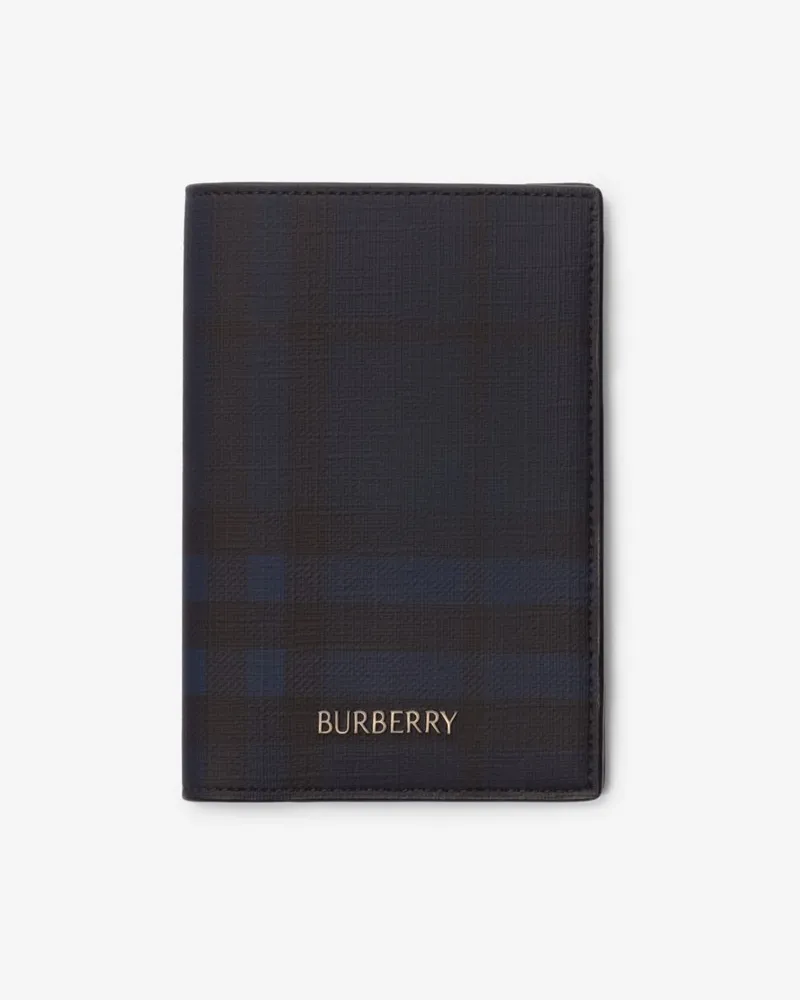 Burberry Passetui „City“ in Check Marineblau
