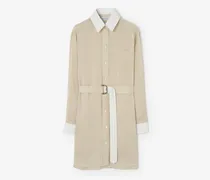 Hemdkleid aus Seidenpopelin mit Streifenmuster , Size