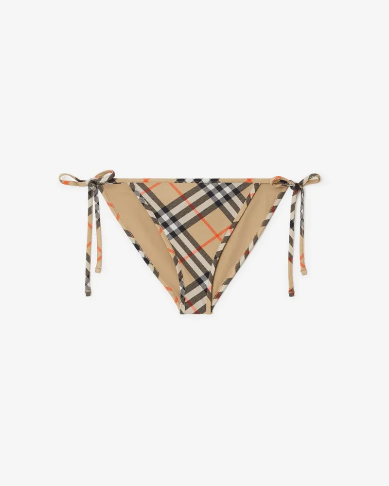 Burberry Bikinihose in Check , Size Sand-beige