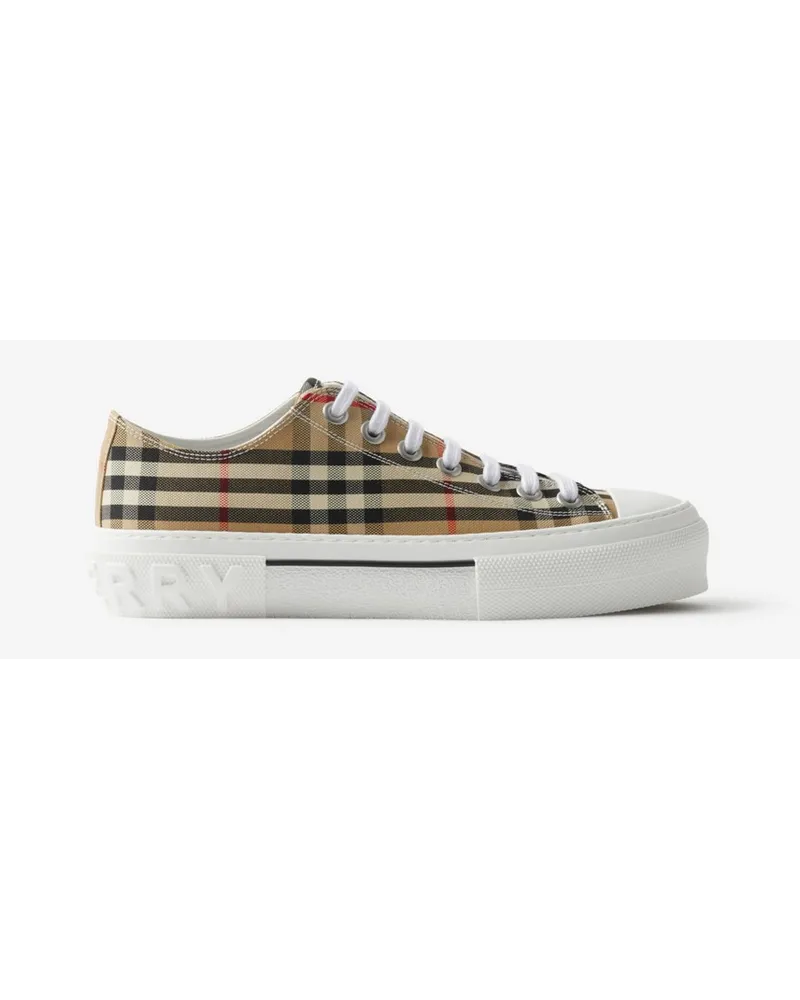 Burberry Baumwollsneaker in Check Vintage-beige