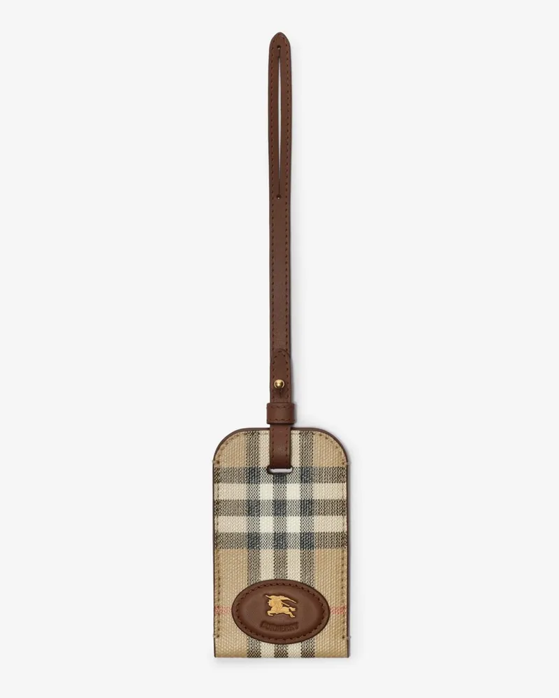 Burberry Gepäckanhänger in Check Vintage-beige