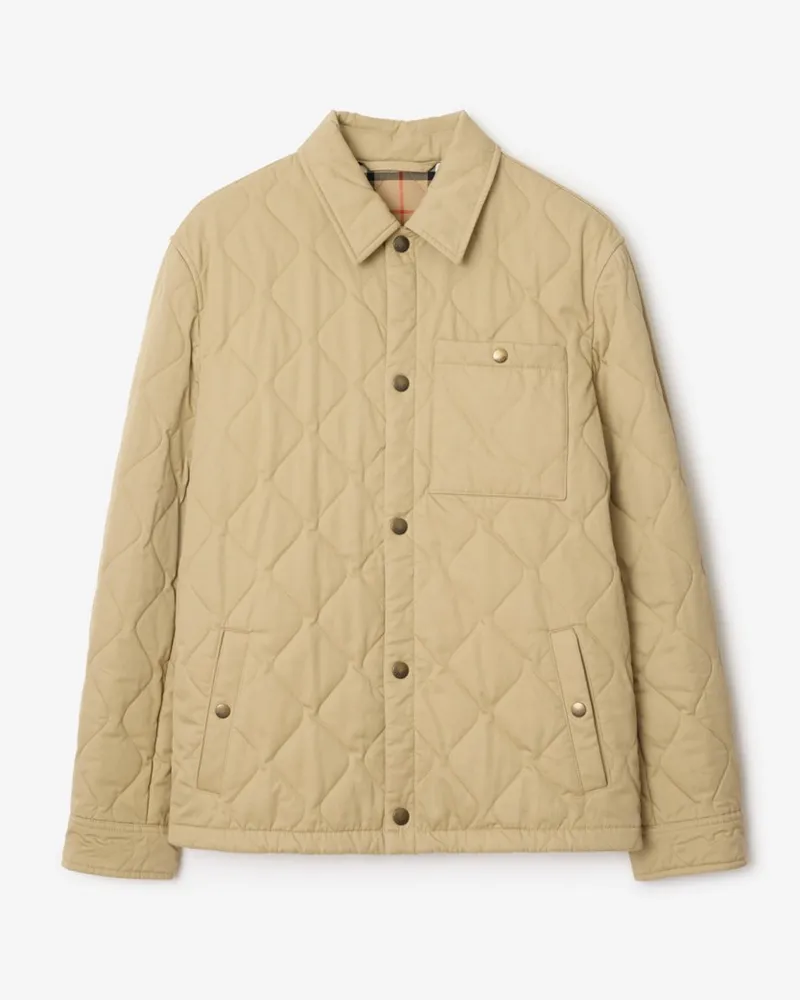 Burberry Stepp-Hemdjacke aus Gabardine Hamper-beige