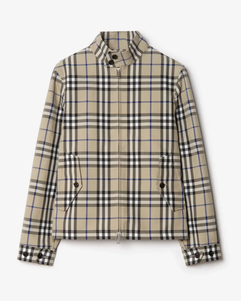 Burberry Harrington-Jacke in Check , Size Lichen-beige