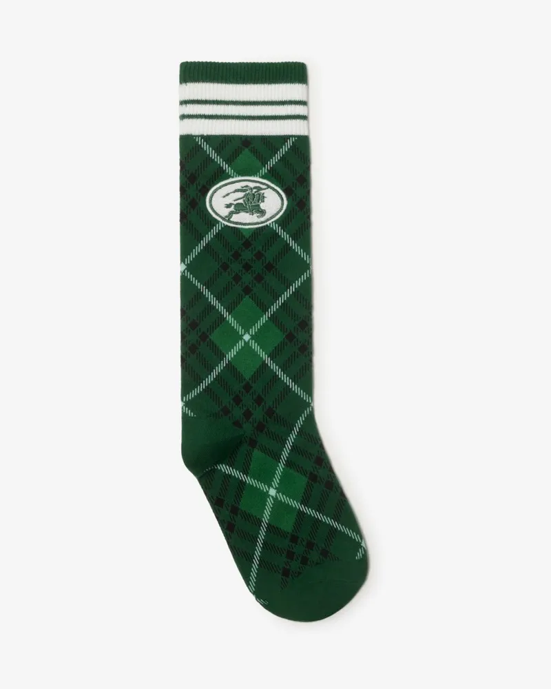 Burberry Stretchbaumwollmisch-Socken im Argyle-Design Grün