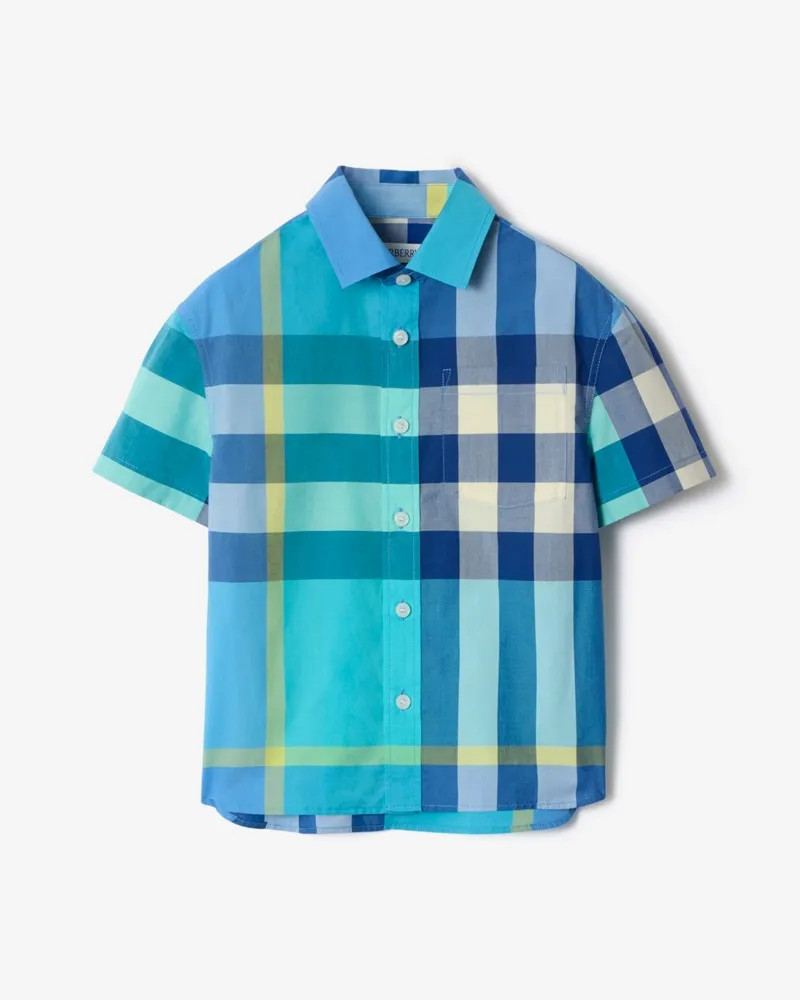 Burberry Baumwollhemd in Check , Size Bright