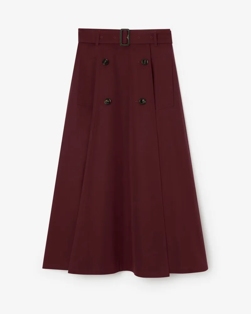 Burberry Midi-Trenchrock aus Tropen-Gabardine , Size Vineyard