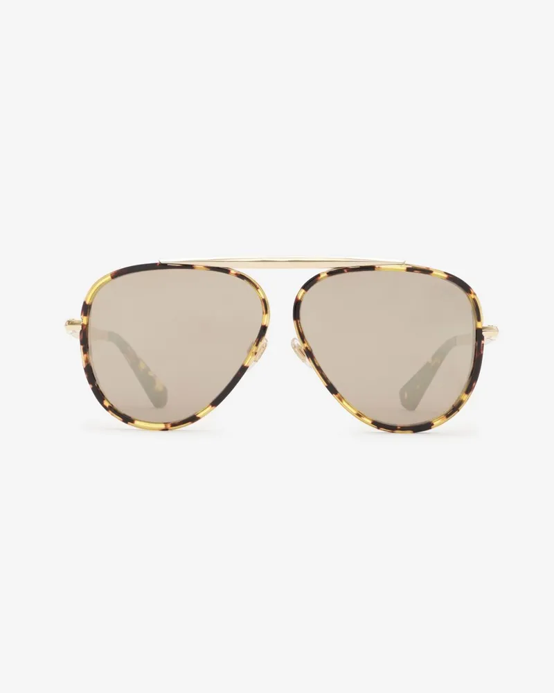 Burberry Oversize-Pilotensonnenbrille Yellow