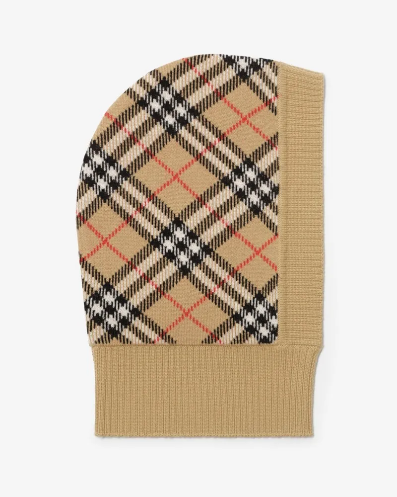 Burberry Wollmisch-Kapuze in Check , Size Archive
