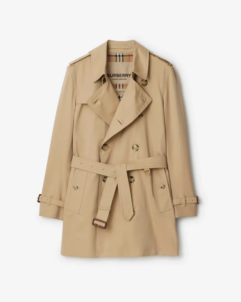 Burberry Kurzer Heritage-Trenchcoat „Kensington“ , Size Honey-beige