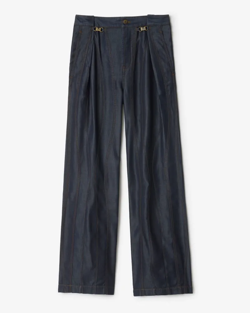 Burberry Hose aus Denim-Panels Navy