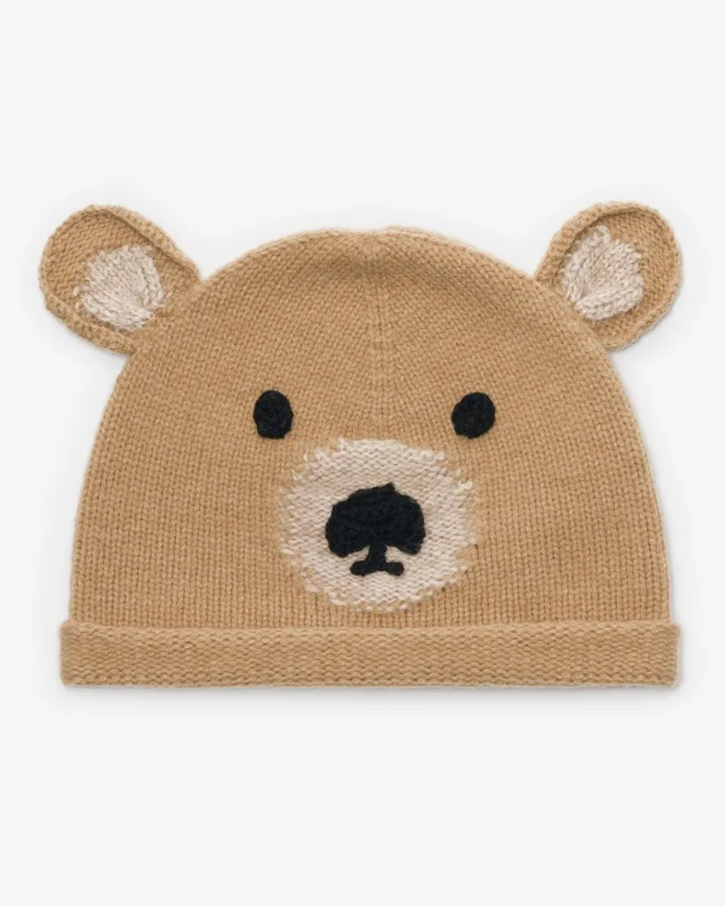 Burberry Thomas Teddybär-Beanie aus Wolle Helles