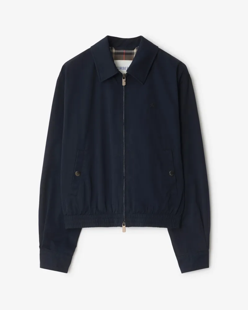Burberry Harrington-Jacke aus Gabardine Marineblau