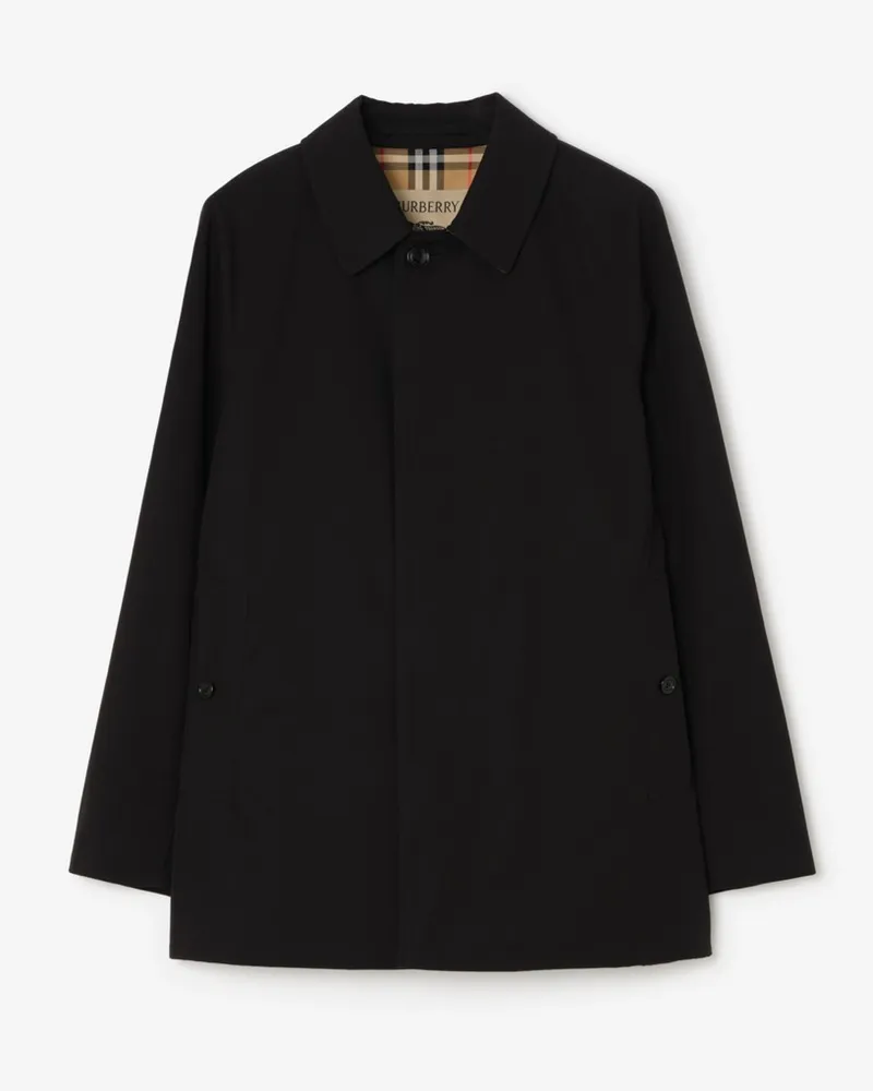 Burberry Extrakurzer Car Coat „Camden“ aus Gabardine , Size Schwarz
