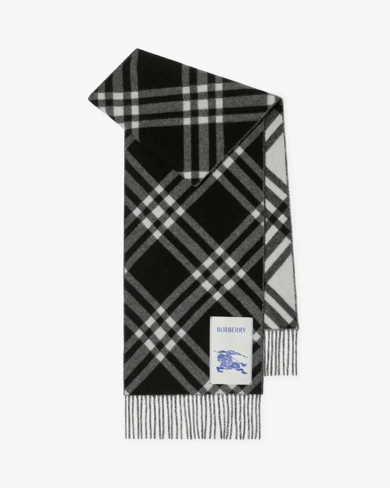 Burberry Kaschmirschal mit Karomuster Schwarz