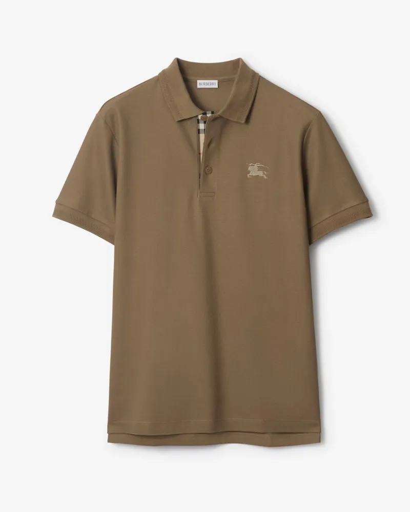 Burberry Baumwoll-Poloshirt Clay-braun