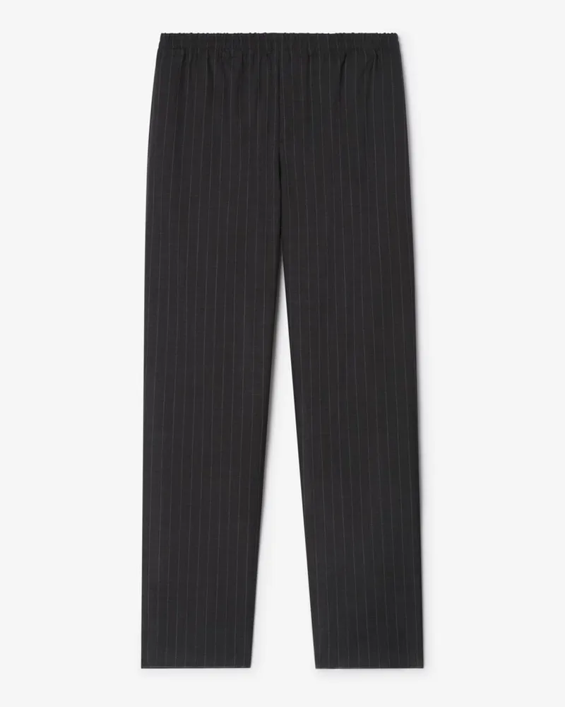 Burberry Woll-Trainingshose im Nadelstreifenmuster , Size Iron