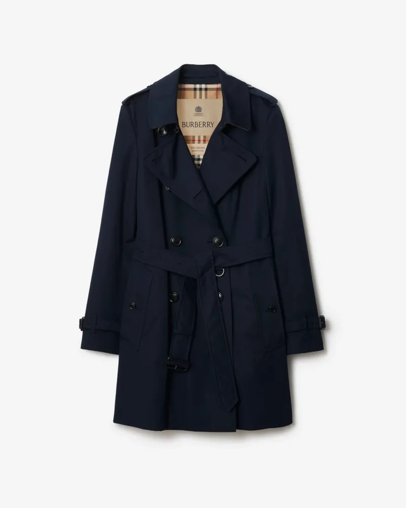 Burberry Kurzer Heritage-Trenchcoat „Chelsea“ , Size Coal-blau