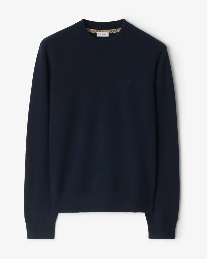 Burberry Kaschmirmisch-Pullover Marineblau