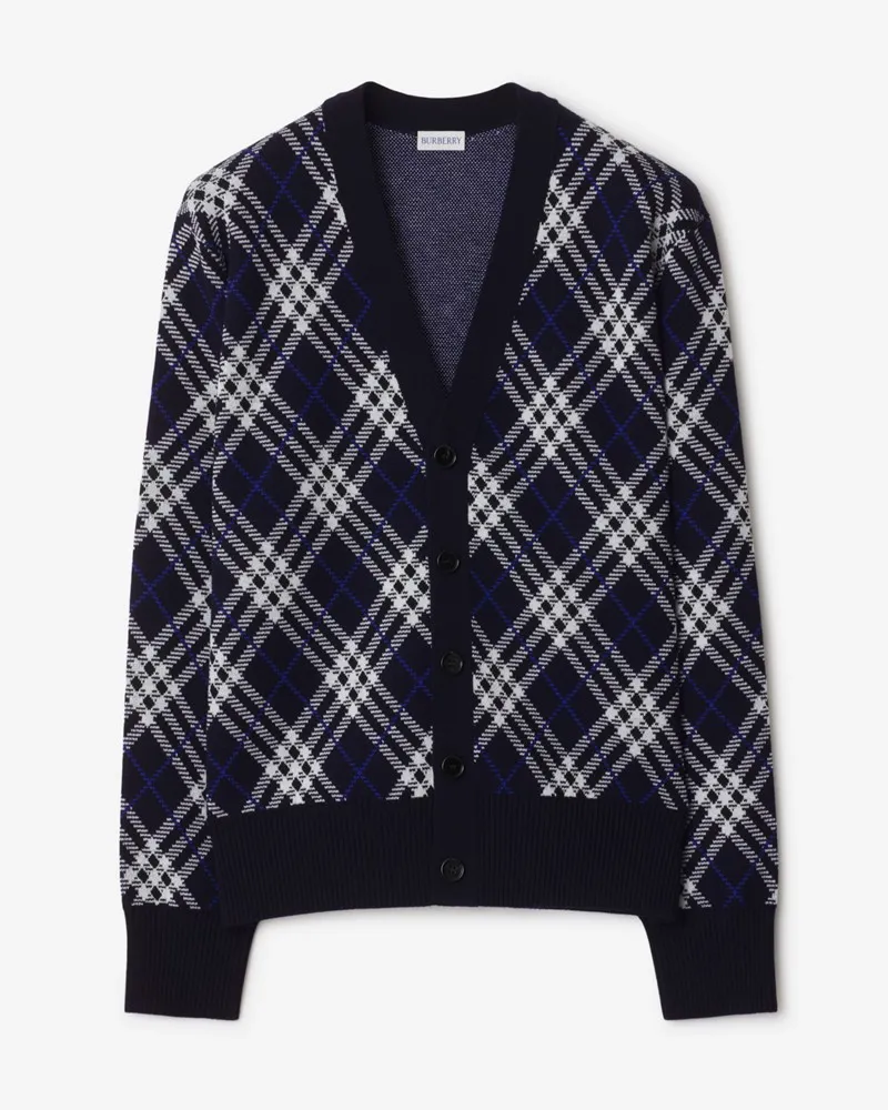 Burberry Wollmisch-Cardigan in Check Ink