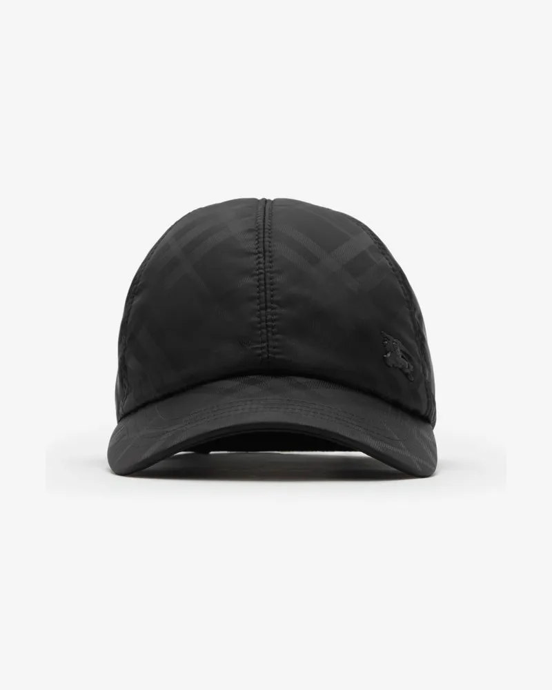 Burberry Nylon-Basecap in Check Black