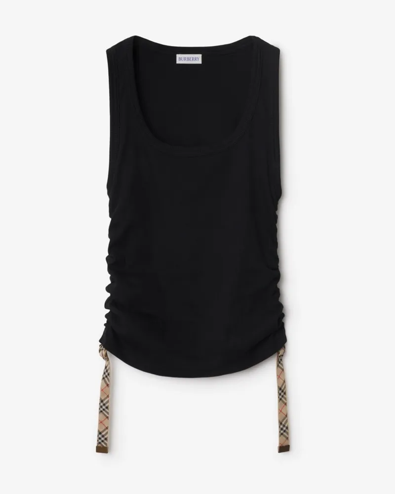 Burberry Festival-Tanktop aus einer Baumwollmischung , Size Black