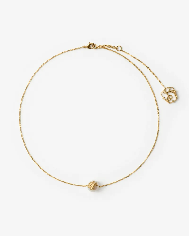 Burberry Solitär-Kette „Knight Pearl Gold