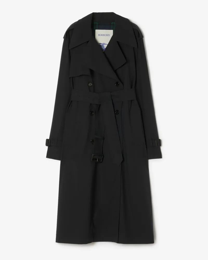 Burberry Langer Trenchcoat aus Wolle , Size Navy