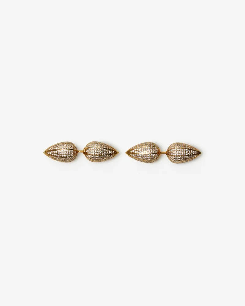 Burberry Ohrstecker „Spear“ mit Pavé-Fassung Gold