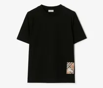 Baumwoll-T-Shirt mit Check-Label , Size