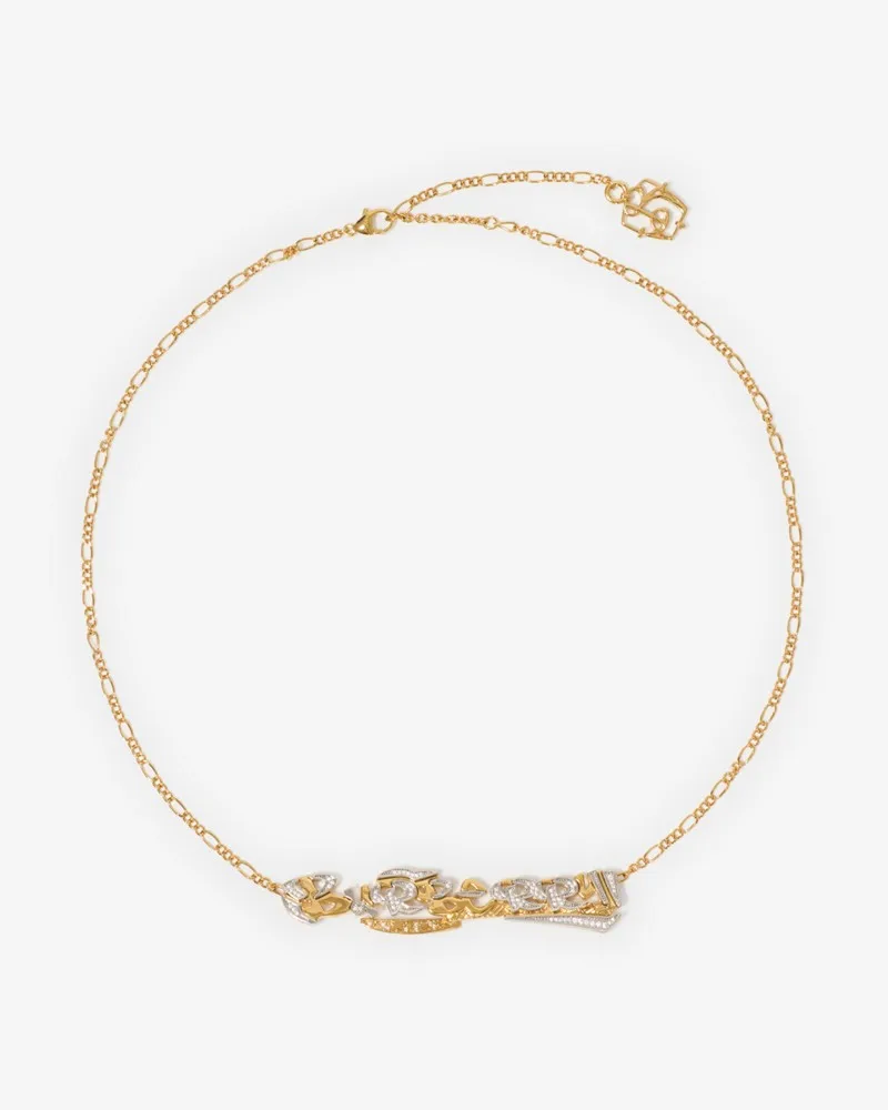 Burberry Gliederkette mit Logo Gold
