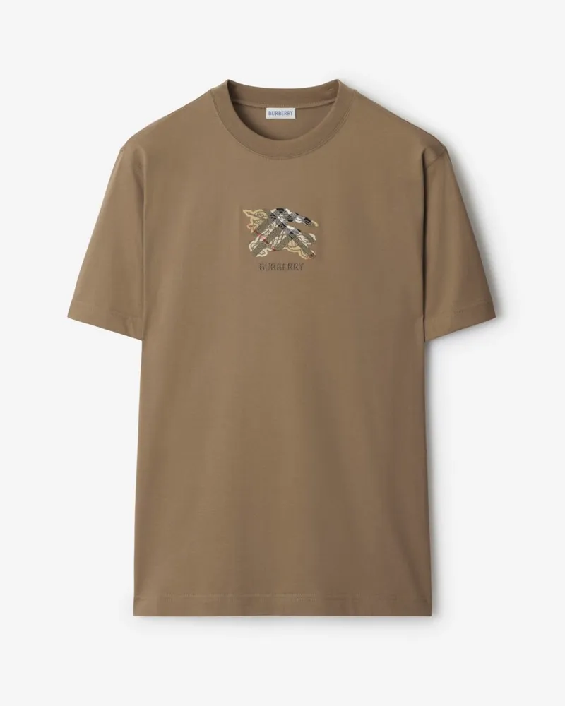 Burberry Baumwoll-T-Shirt mit EKD-Motiv und Check 