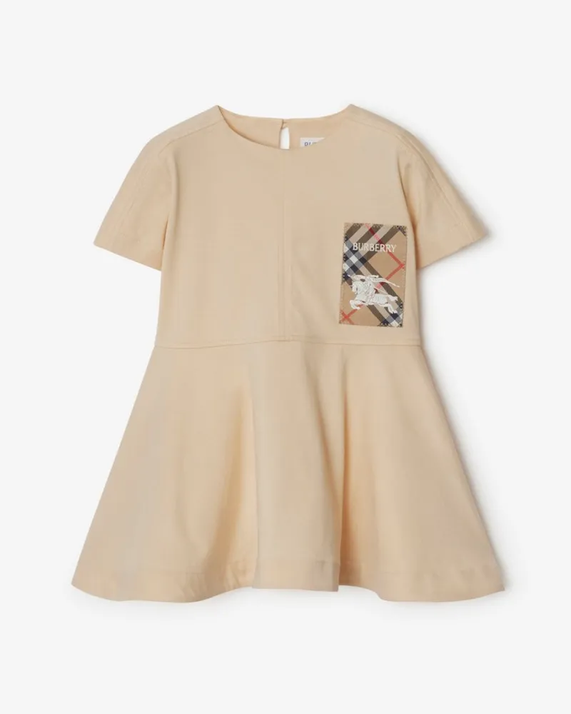 Burberry Baumwollkleid mit Check-Label Calico