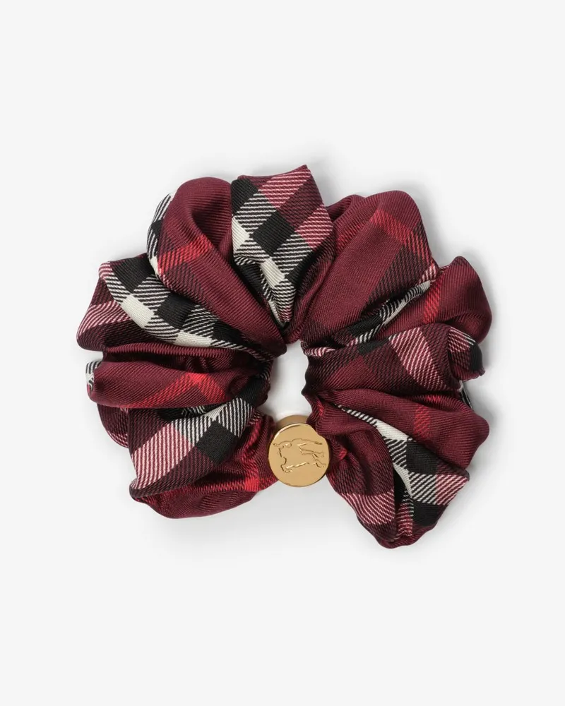 Burberry Seidenscrunchie in Check Oxblood