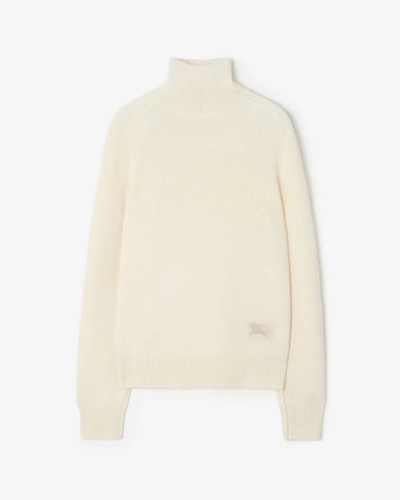 Burberry Kaschmirpullover mit hohem Kragen Ceramic