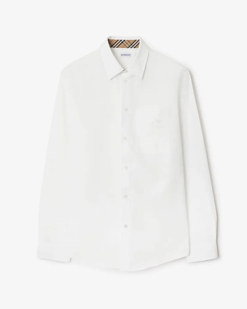 Burberry Hemd aus Baumwollpopelin Weiß