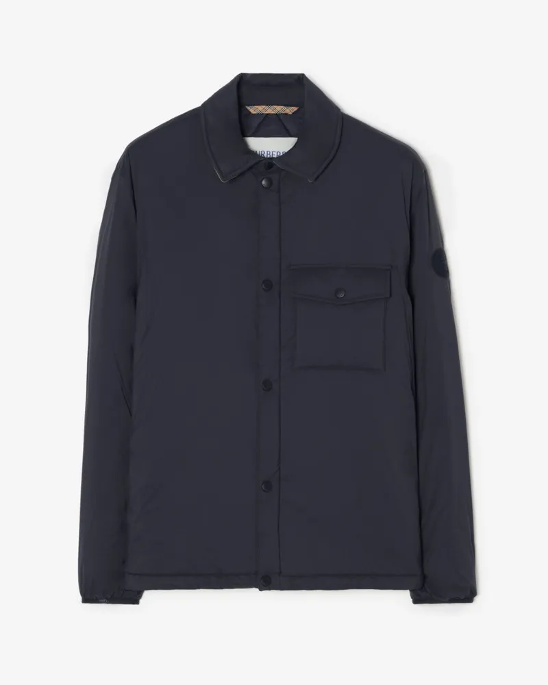 Burberry Hemdjacke „Dalewood“ aus Nylon Marineblau