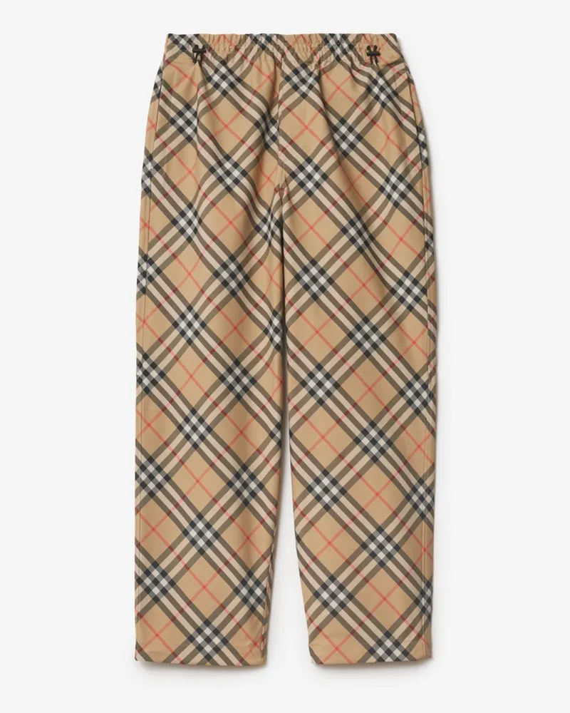 Burberry Twill-Hose in Check Sand-beige