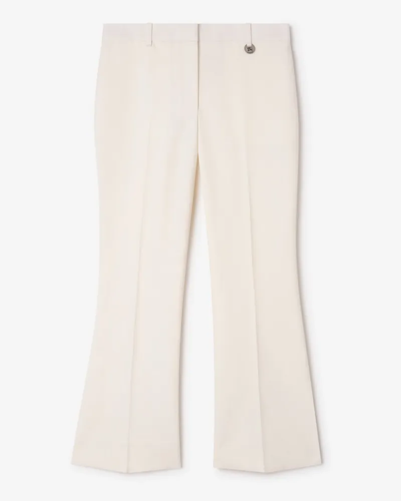Burberry Ausgestellte Cropped-Hose aus Wolle , Size Kühles