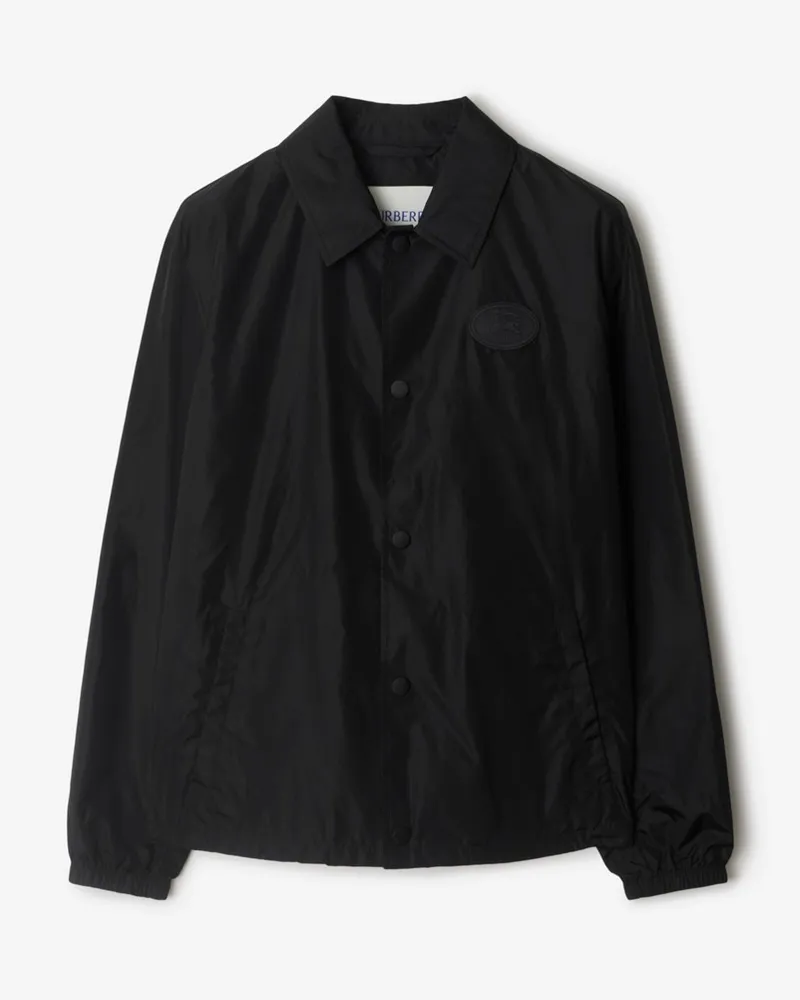 Burberry Coach-Jacke aus Nylon mit Knight Stamp Schwarz