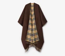 Wendbares Woll-Kaschmircape mit Check